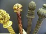 Unique Custom Drapery Hardware - Finials, Rods, Brackets, Rings, Tie Backs