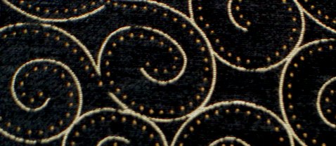 Swatch Fabricut Fabrics Pattern Chicago Color Black Gold Chenille Upholstery and Home Decor Fabric by the yard
