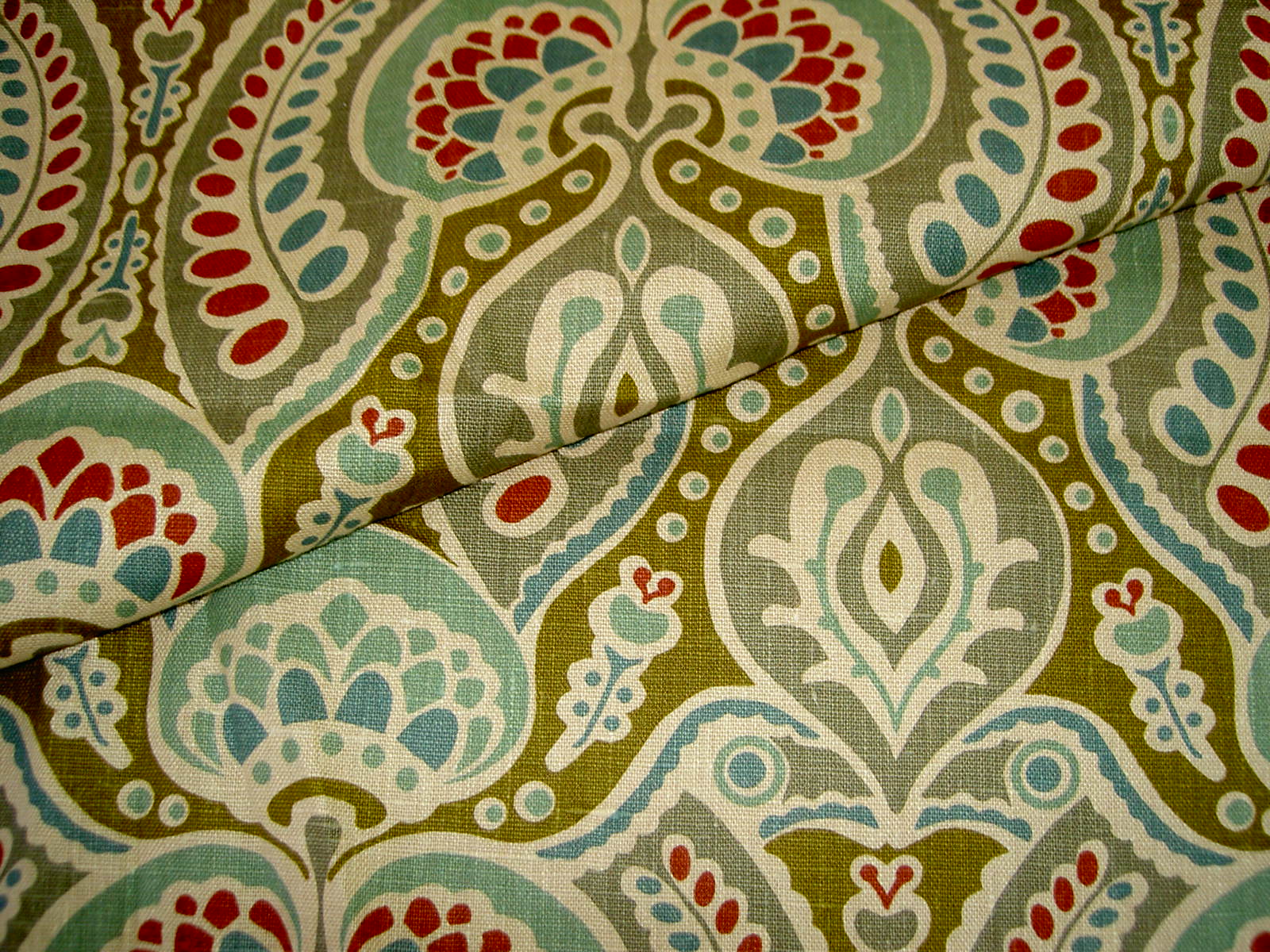 Additional Pictures of Natural Linen Pattern Nova F056015C Color Ways