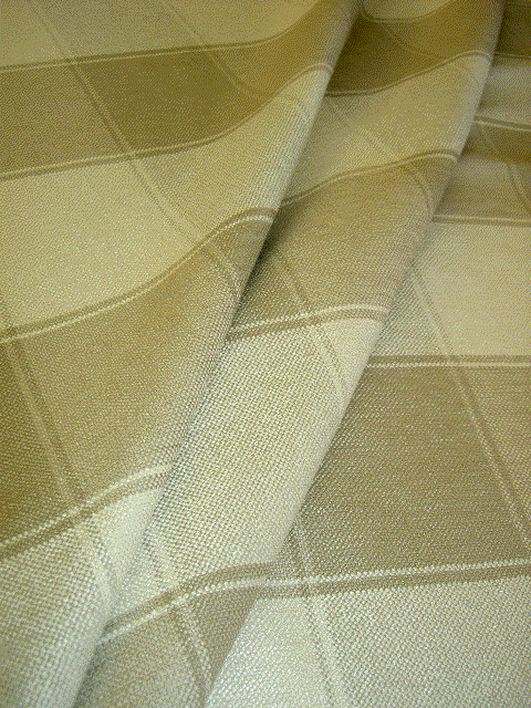 Animated view of Our Fabric Warehouse Outlet Clearance Sale P Kaufmann Hacienda Check Color Flax for Home Decor