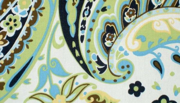 swatch image of Braemore Somerset Color Jade Paisley Home Decorating Fabric by the yard