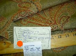 Shop tag of this fabric at Schindler's Fabrics and Upholstery Shop Inc