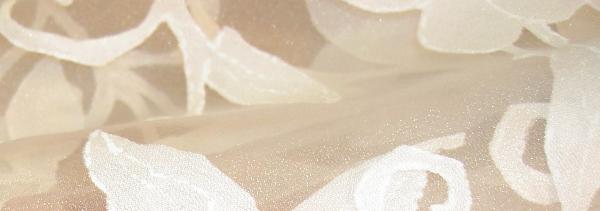 swatch Drapery Work Room White on White Polyester Sheer Fabric Remnant Special