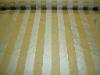 Aqua and Barley Stripe Silk Drapery Workroom Fabric Remnant - click for video and images