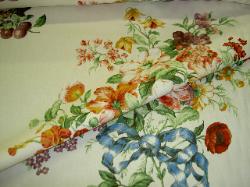 Bloomcraft Screen Print Floral Design Closeout Fabric