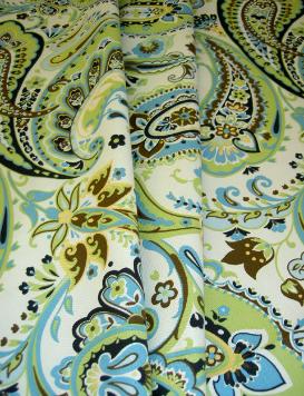 drape Braemore Somerset Color Jade Paisley Home Decorating Fabric by the yard