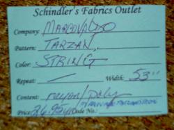Shop tag By the Yard Marcovaldo Premium Tarzan String Furniture Upholstery Fabric MarcovaldoTarzanString
