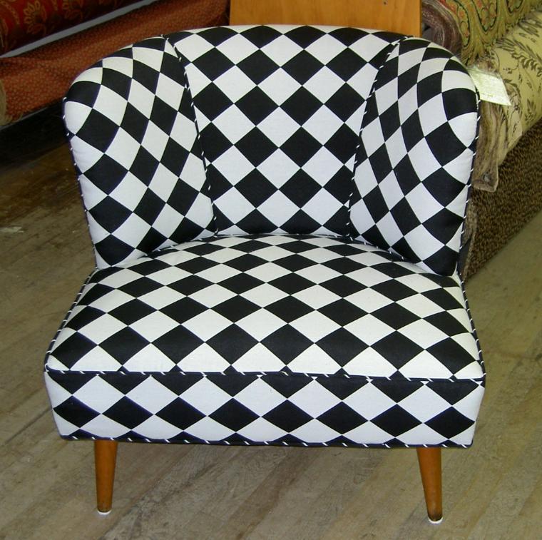 Reupholstered Chair in Metro Onyx