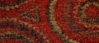 Swatch Chenille Upholstery Fabric Pattern Olmec Color Cajun Spice by the yard