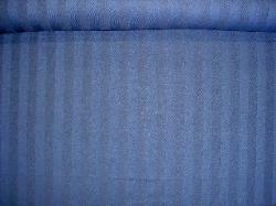 Designer blue stripe closeout discontinued fabric from Schindler's attic