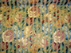 Closeout Jay Yang Design Fabric Floral with Vertical Stripes