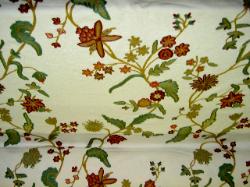 Crewel Linen Wool Embroidery Fabric Pattern LWENEDSRED Color Red