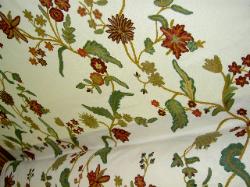 Angle view of Discount Designer Home Decor Crewel Fabric