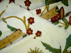 Swatch image of discount designer embroidery crewel fabric at Schindlers Fabrics