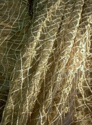 Drapery Work Room Upscale Pattern CrissCross Color Metal Double-wide Sheer Fabric Remnant Special