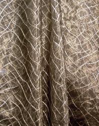 Drapery Work Room Upscale Pattern CrissCross Color Metal Double-wide Sheer Fabric Remnant Special EIFCrissCross drape 3