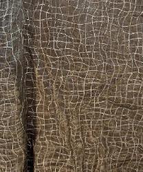 table view Drapery Work Room Upscale Pattern CrissCross Color Metal Double-wide Sheer Fabric Remnant Special