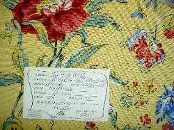 Schindlers Fabrics and Upholstery Shop Tag for this discount designer multipurpose fabric