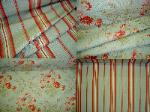 DuraLee Suburban Homes Cambria Stripe and Flores Aqua Interior Design Fabric Coordinates