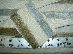 Swatch of Duralee Pattern Rovino Stripe 71009 Color 160 Mushroom By Yard Home Decor Fabric