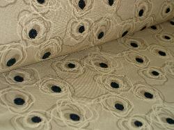 Closeup angle picture Duralee Pattern Unravelled 71008 Color 106 Carmel from Suburban Home Chancery Collection, upholstery, drapery window treatment, interior decorating, cut yardage