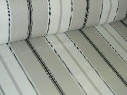Closeup angle picture of Duralee Pattern Vice Stripe 73010 Color 562 Platinum By Yard Home Decor Fabric