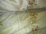 Folded Fabric Image of Striped Embroidery Sheer at Schindler's