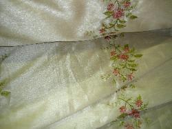 Folded Fabric Image of Striped Embroidery Sheer at Schindler's