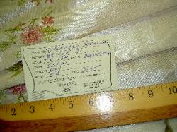 Shop tag of this fabric at Schindler's Fabrics and Upholstery Shop