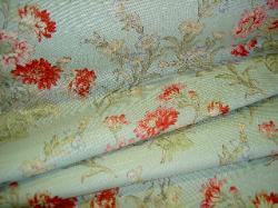 Folded fabric image of Floral design cotton print by Duralee Suburban Home at Schindler's