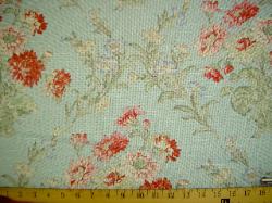Sample of light blue aqua floral design at Schindlers