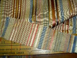 Swatch of Edgar Bayou Tapestry Striped Home Decor Fabric