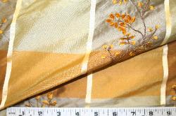Pattern and texture closeup of this discount interior decorating silk fabric at Schindler's
