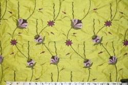 Order 18 x 18 inch sample of this Home Decor discount designer silk floral design fabric from Schindler's Fabrics