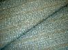 folded Exquisite Upscale Contemporary Workroom Fabric Remnant Gold and Aquamarine Metallic Highlights - click for pictures and video