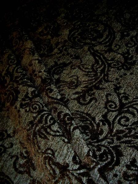 Draped image of Fabric Shop Premium Chenille for Upholstery Pattern Chianti Color Chocolate by the yard special