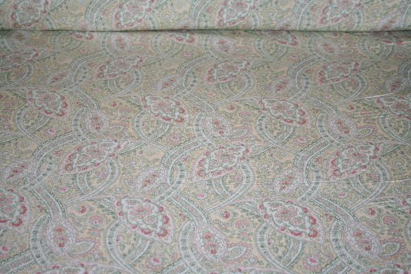 Folia Ralph Lauren Design Closeout Bridge Hampton Paisley Color Pink Yellow Fabric - click to order