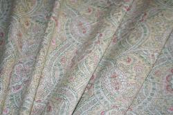 Draped image of Folia Ralph Lauren Design Closeout Bridge Hampton Paisley Color Pink Yellow Fabric
