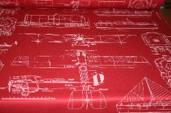 Ralph Lauren Design Closeout Cross Roads Novelty Color Red White Fabric