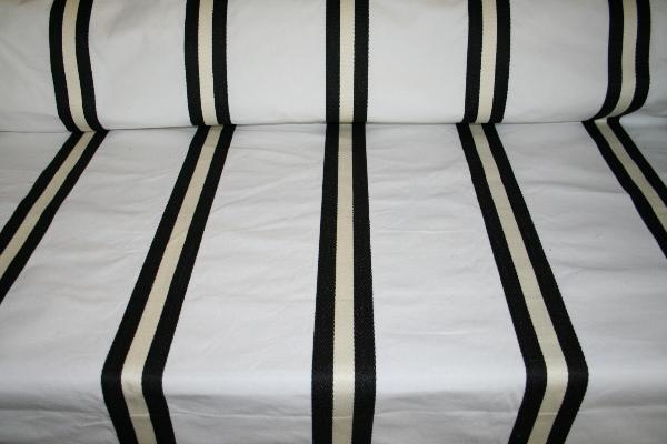 Folia Ralph Lauren Design Closeout Pebble Beach Stripe Color Jet Fabric RLC110907-004 - click to order