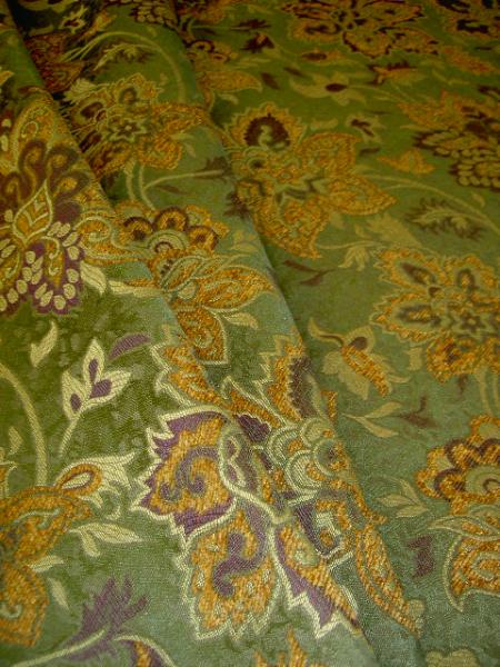 Draped Glenn Floral Jacquard Tapestry Design Color Wisteria Upholstery Fabric Store Special