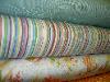 Judi and Joann Aqua Yellow and Red Designer Fabric Coordinates