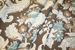 Draped image of Kravet Design Lutron Color Storm Linen Home Decor Fabric from Portfolio Fabrics