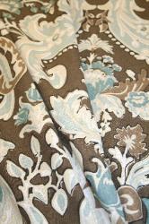 Kravet Design Lutron Color Storm Linen Home Decor Fabric from Portfolio Fabrics right draped picture