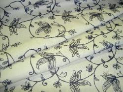Closeup of Home Decor Embroidered Fabric