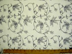 Sample Lara & Kiran Shiraz Indigi Casement Embroidery Fabric
