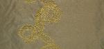 Swatch of Laura & Kiran Silk Embroidery Baroque Swirl Color Latte Drapery Fabric by the yard - click for page