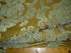 close up folded image of chenille pattern texture of Faberge' color mist
