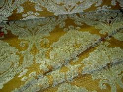 Floded pattern shot of beautiful chenille textured pattern of upholstery fabric