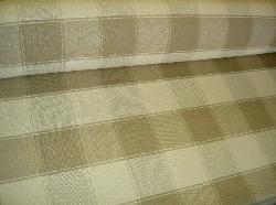 Angle view of Our Fabric Warehouse Outlet Clearance Sale P Kaufmann Hacienda Check Color Flax for Home Decor